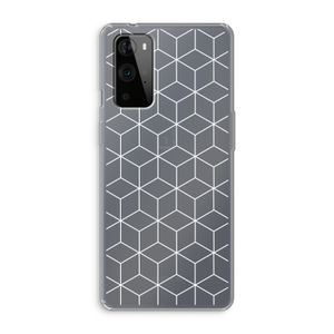 Zwart-witte kubussen: OnePlus 9 Pro Transparant Hoesje
