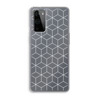 Zwart-witte kubussen: OnePlus 9 Pro Transparant Hoesje