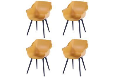 Set van 4 - Hartman Sophie Studio dining armstoel - Curry Yellow