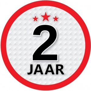 10x 2 Jaar leeftijd stickers rond verjaardag versiering - Feeststickers