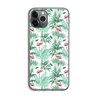 Flamingo bladeren: iPhone 11 Pro Max Transparant Hoesje