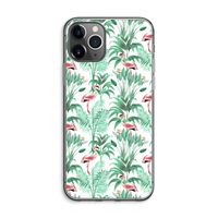 Flamingo bladeren: iPhone 11 Pro Max Transparant Hoesje