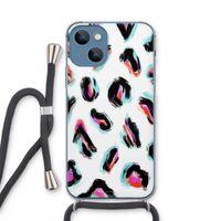 Cheetah color: iPhone 13 mini Transparant Hoesje met koord Cheetah color: iPhone 13 mini Transparant Hoesje met koord
