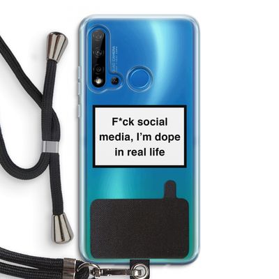 I'm dope: Huawei P20 Lite (2019) Transparant Hoesje met koord