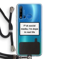 I'm dope: Huawei P20 Lite (2019) Transparant Hoesje met koord