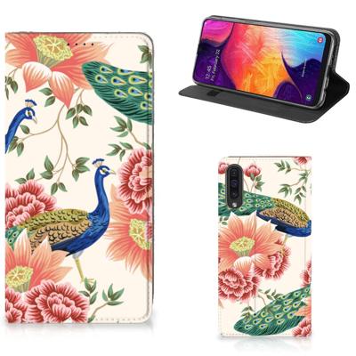 Smartphone hoesje voor Samsung Galaxy A50 Pink Peacock
