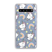 Rainbow Unicorn: Samsung Galaxy S10 5G Transparant Hoesje