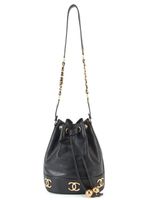 CHANEL Pre-Owned sac seau CC à lien de resserrage CC - Noir - thumbnail