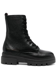 Tommy Hilfiger bottines en cuir à semelle épaisse - Noir