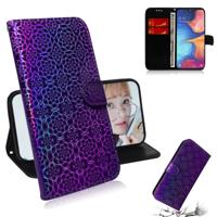Voor Galaxy M30s effen kleur kleurrijke magnetische Buckle horizontale Flip PU lederen draagtas met houder & kaartsleuven & portemonnee & Lanyard (paa