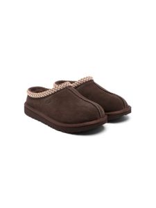 UGG Kids Tasman stitching-detail slippers - Marron