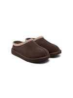 UGG Kids Tasman stitching-detail slippers - Marron - thumbnail