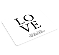 Muismat met naam Liefdeposter love