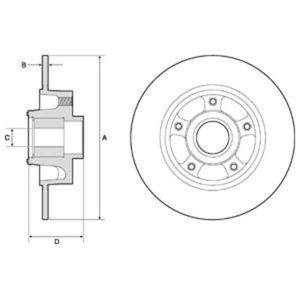 Delphi Diesel Remschijf BG9137RS