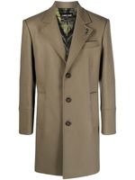 Roberto Cavalli manteau droit à motif pied-de-poule - Vert - thumbnail