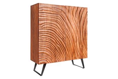 Highboard FLUID 120cm 3D acaciahout walnootbruin - 45595