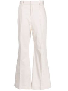 Polo Ralph Lauren pantalon évasé à taille haute - Blanc