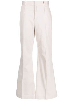 Polo Ralph Lauren pantalon évasé à taille haute - Blanc