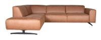 LABEL51 Hoekbank 'Modena' Links, Microfiber, kleur Cognac - thumbnail