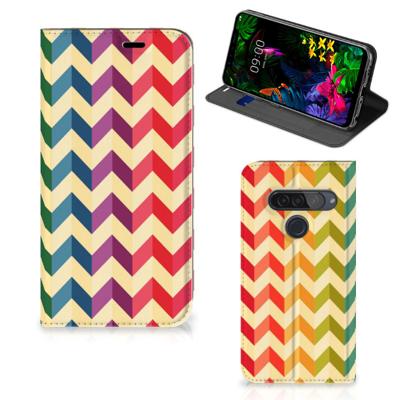 LG G8s Thinq | Hoesje met Magneet | Zigzag Multi Color LG G8s Thinq | Hoesje met Magneet | Zigzag Multi Color
