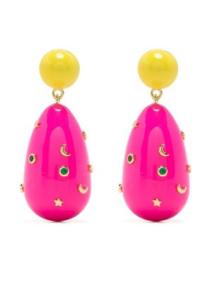 Eshvi boucles d'oreilles pendantes - Rose