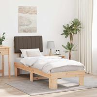 Bedframe met Gevoerd Hoofdgedeelte Taupe 75 x 190 cm