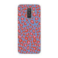 Leopard blue: Samsung Galaxy A6 Plus (2018) Transparant Hoesje