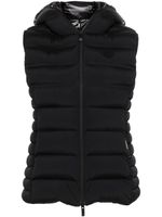 Moncler gilet matelassée à patch logo - Noir - thumbnail