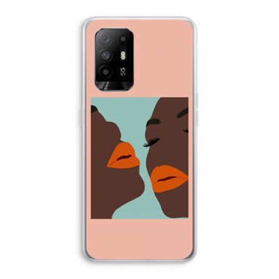 Orange lips: Oppo A95 5G Transparant Hoesje