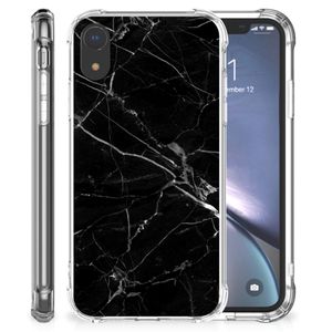 Apple iPhone Xr Anti-Shock Hoesje Marmer Zwart - Origineel Cadeau Vader