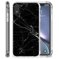 Apple iPhone Xr Anti-Shock Hoesje Marmer Zwart - Origineel Cadeau Vader