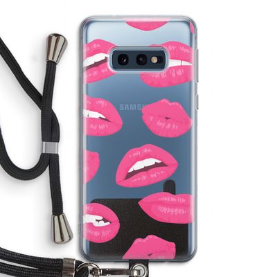 Bite my lip: Samsung Galaxy S10e Transparant Hoesje met koord