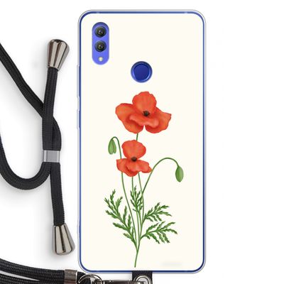 Red poppy: Honor Note 10 Transparant Hoesje met koord
