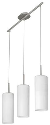 Eglo HanglampTroy 3 3-lichts metaalgrijs met wit - 85978