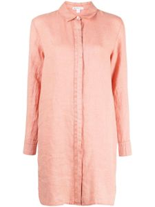 James Perse robe-chemise en lin à manches longues - Rose