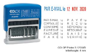 Woord-datumstempel Colop S120 mini-info dater 4mm frans