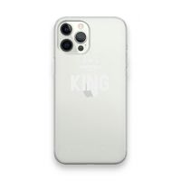 King zwart: iPhone 12 Pro Max Transparant Hoesje