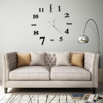 VidaXL 3d-wandklok 100 cm xxl modern zwart