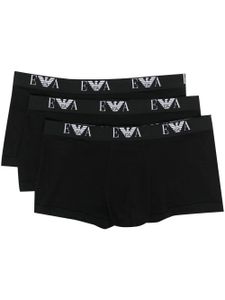 Emporio Armani boxer à bande logo - Noir