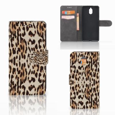 Nokia 3.1 (2018) | Telefoonhoesje | Met pasjeshouder | Leopard