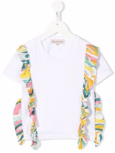 PUCCI Junior t-shirt à volants - Blanc