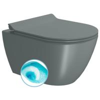 Wand Toilet Swirlflush Sapho Pura 36x50 cm Mat Groen