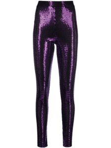 Alexandre Vauthier legging brodé de sequins à taille haute - Violet