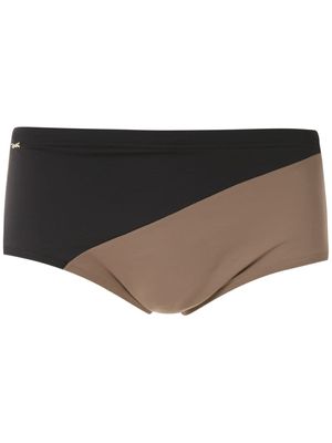 Amir Slama slip de bain à empiècements contrastants - Noir