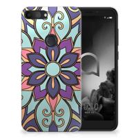 Alcatel 1S (2019) | TPU Case | Purple Flower