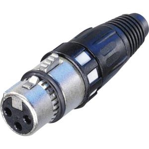 Neutrik NC3FXCC XLR-connector Bus, recht Aantal polen: 3 Zilver 1 stuk(s)