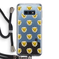 Leeuwenkoppen: Samsung Galaxy S10e Transparant Hoesje met koord