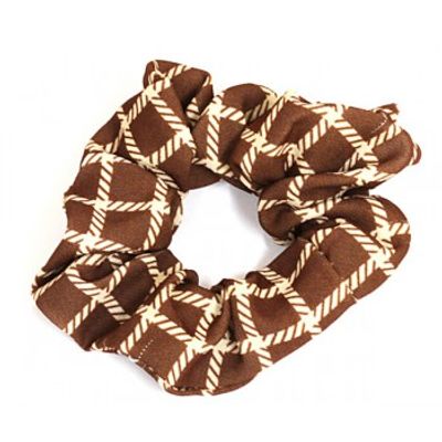 scrunchie Viscose Checkered