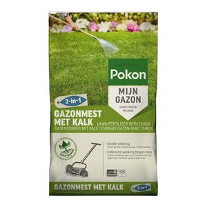 Pokon gazonmest met kalk 3-in-1 125 m2