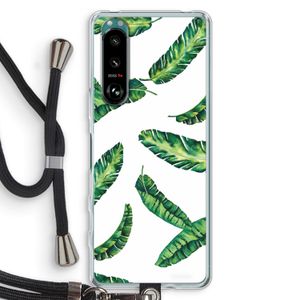 Lange bladeren: Sony Xperia 5 III Transparant Hoesje met koord